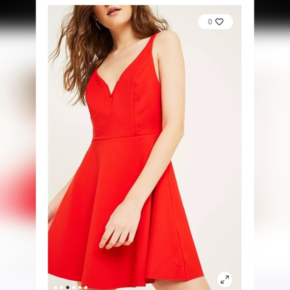 NWOT Kimchi Blue UO Heart Of The Ocean Red Sweetheart Mini Dress Size Large - Picture 6 of 13